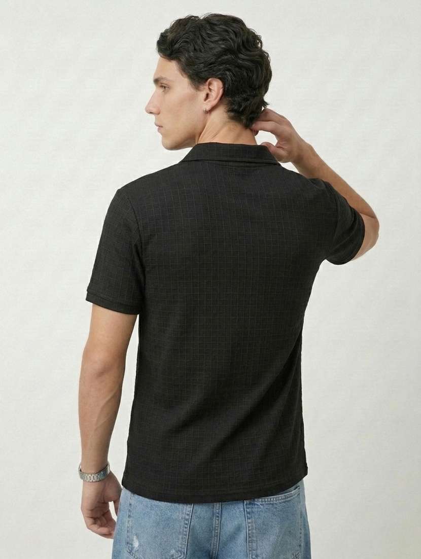 men self design short sleeve regular fit polo t-shirt - 22460648 -  Standard Image - 3
