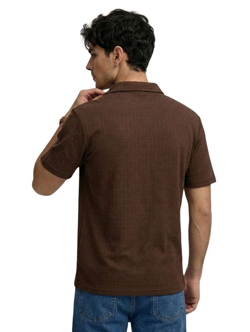 men self design short sleeve regular fit polo t-shirt - 22460649 -  Standard Image - 3
