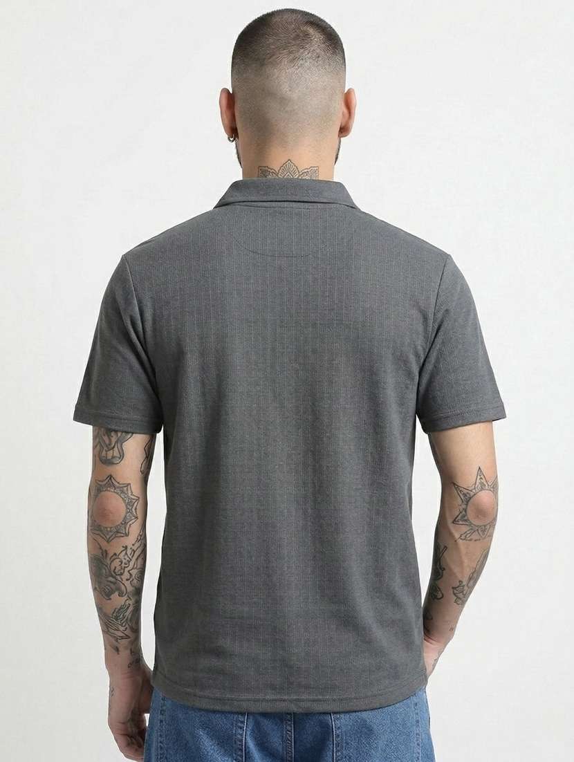 men self design short sleeve regular fit polo t-shirt - 22460650 -  Standard Image - 3