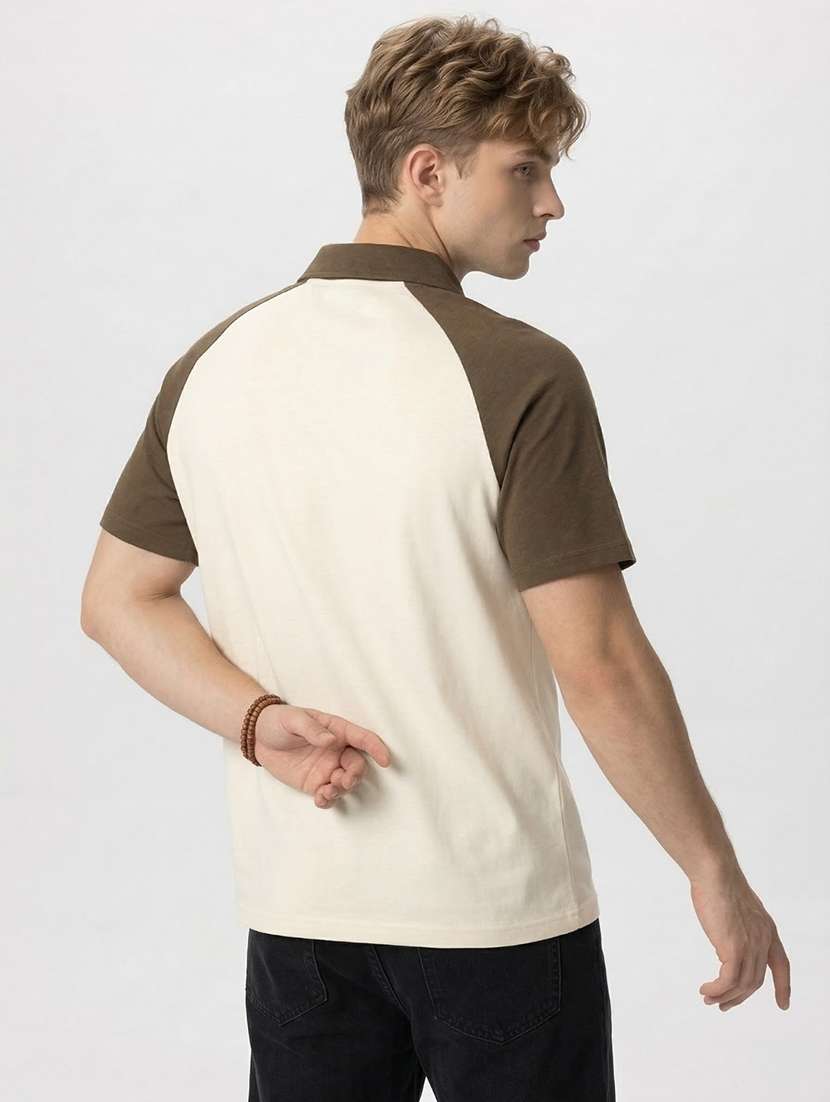 men color block short sleeve regular fit polo t-shirt - 22460661 -  Standard Image - 3