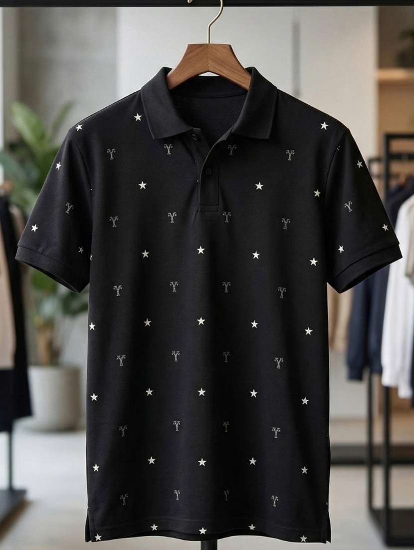men printed short sleeve regular fit polo t-shirt - 22460680 -  Standard Image - 3