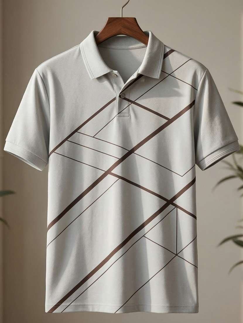 men printed short sleeve regular fit polo t-shirt - 22460688 -  Standard Image - 3