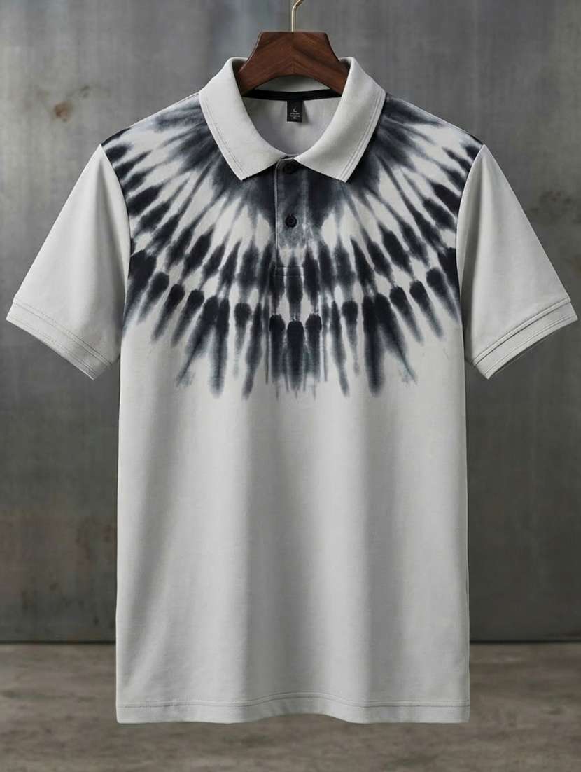 men printed short sleeve regular fit polo t-shirt - 22460700 -  Standard Image - 3