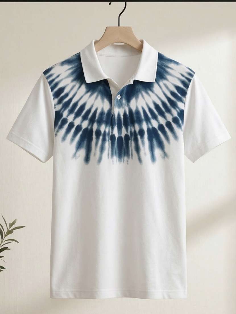 men printed short sleeve regular fit polo t-shirt - 22460701 -  Standard Image - 3