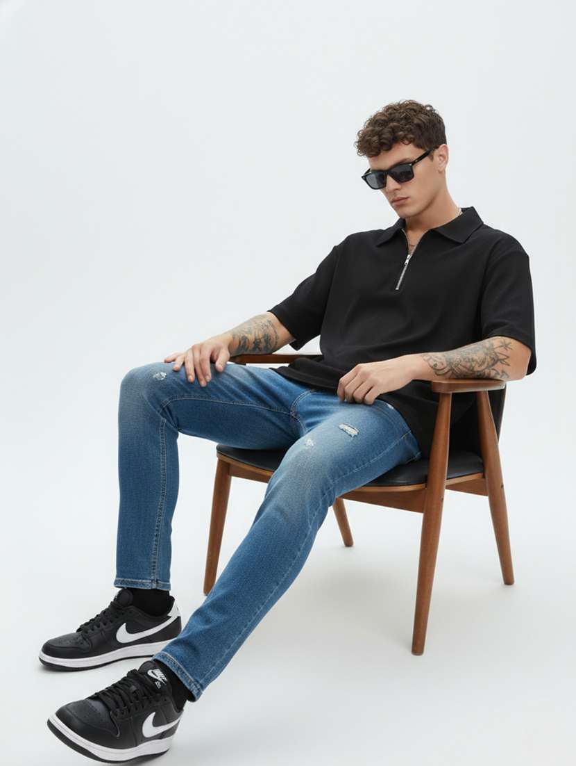 men solid short sleeve regular fit polo t-shirt - 22460716 -  Standard Image - 3