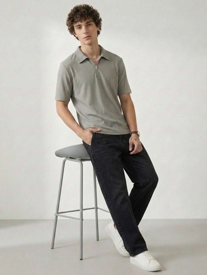 men solid short sleeve regular fit polo t-shirt - 22460718 -  Standard Image - 3