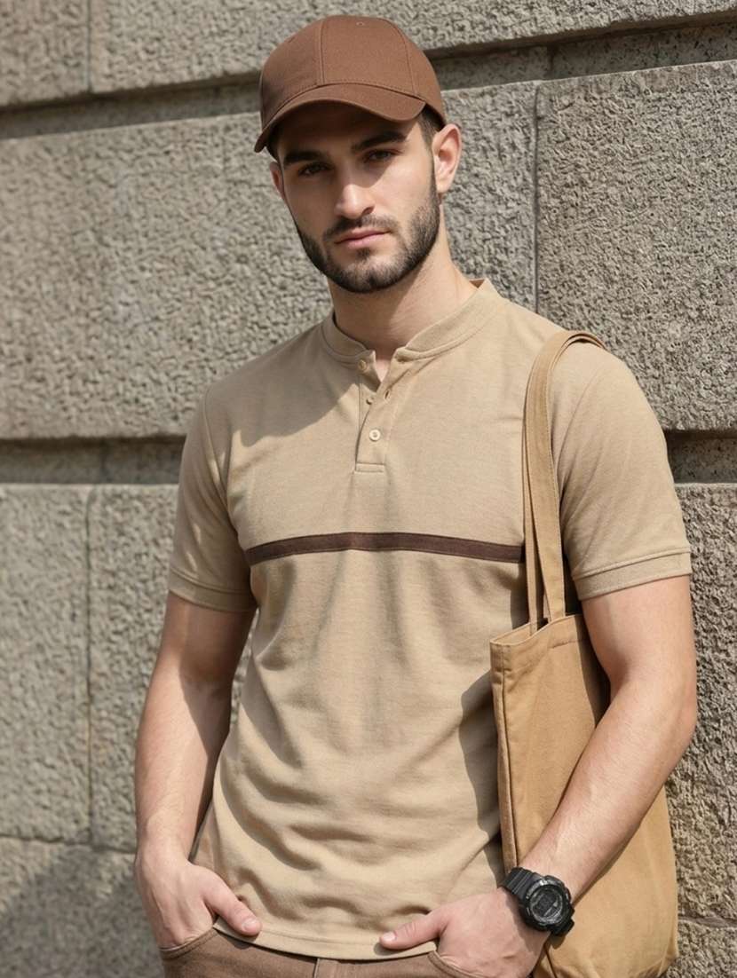 men solid short sleeve regular fit t-shirt