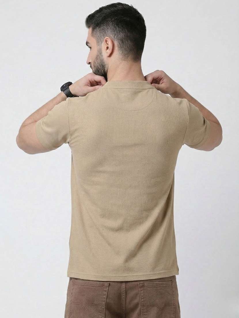 men solid short sleeve regular fit t-shirt - 22460758 -  Standard Image - 3
