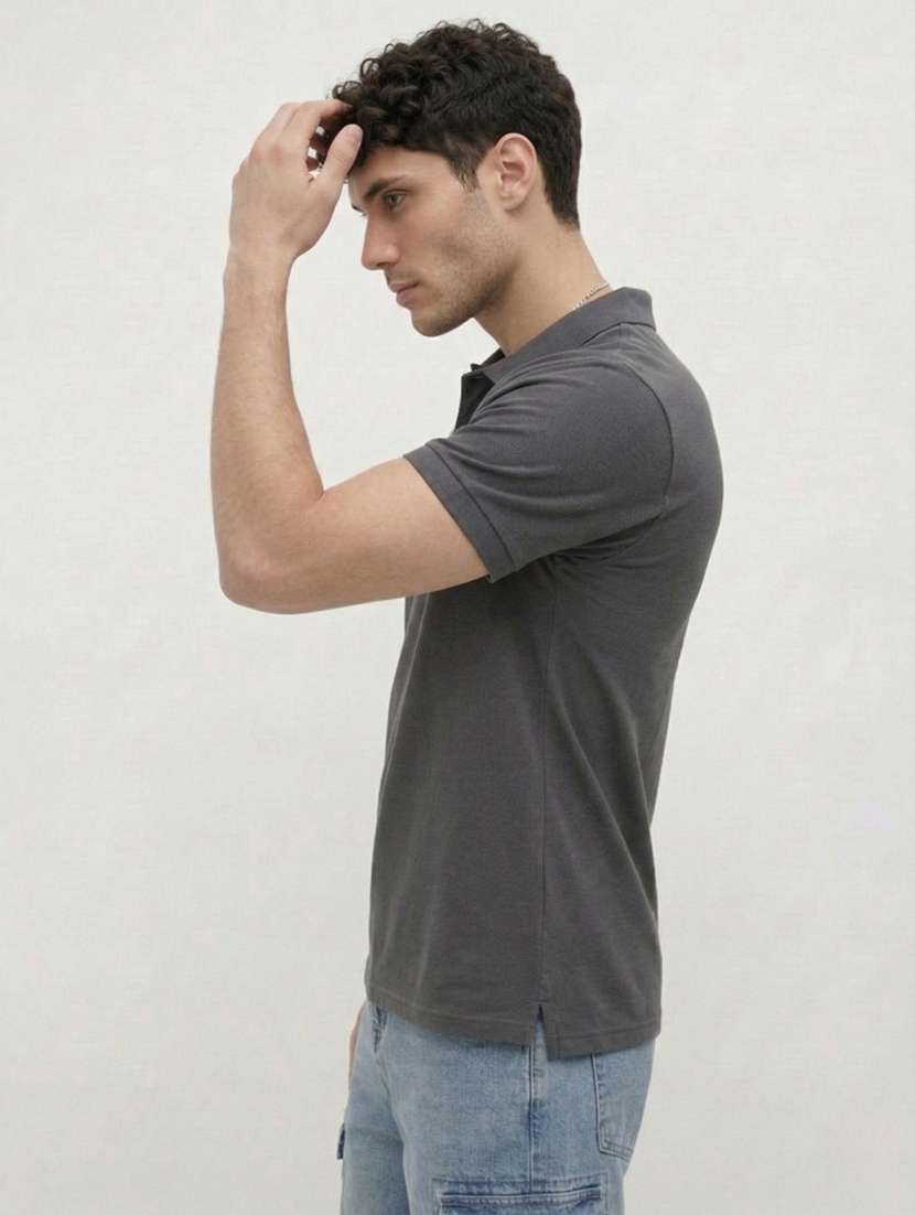 men solid short sleeve regular fit polo t-shirt - 22460786 -  Standard Image - 3