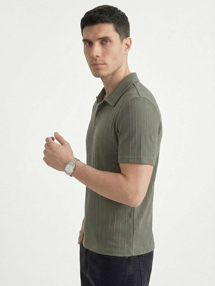 men self design short sleeve regular fit polo t-shirt - 22460802 -  Standard Image - 3