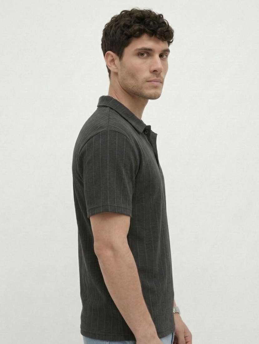 men self design short sleeve regular fit polo t-shirt - 22460803 -  Standard Image - 3