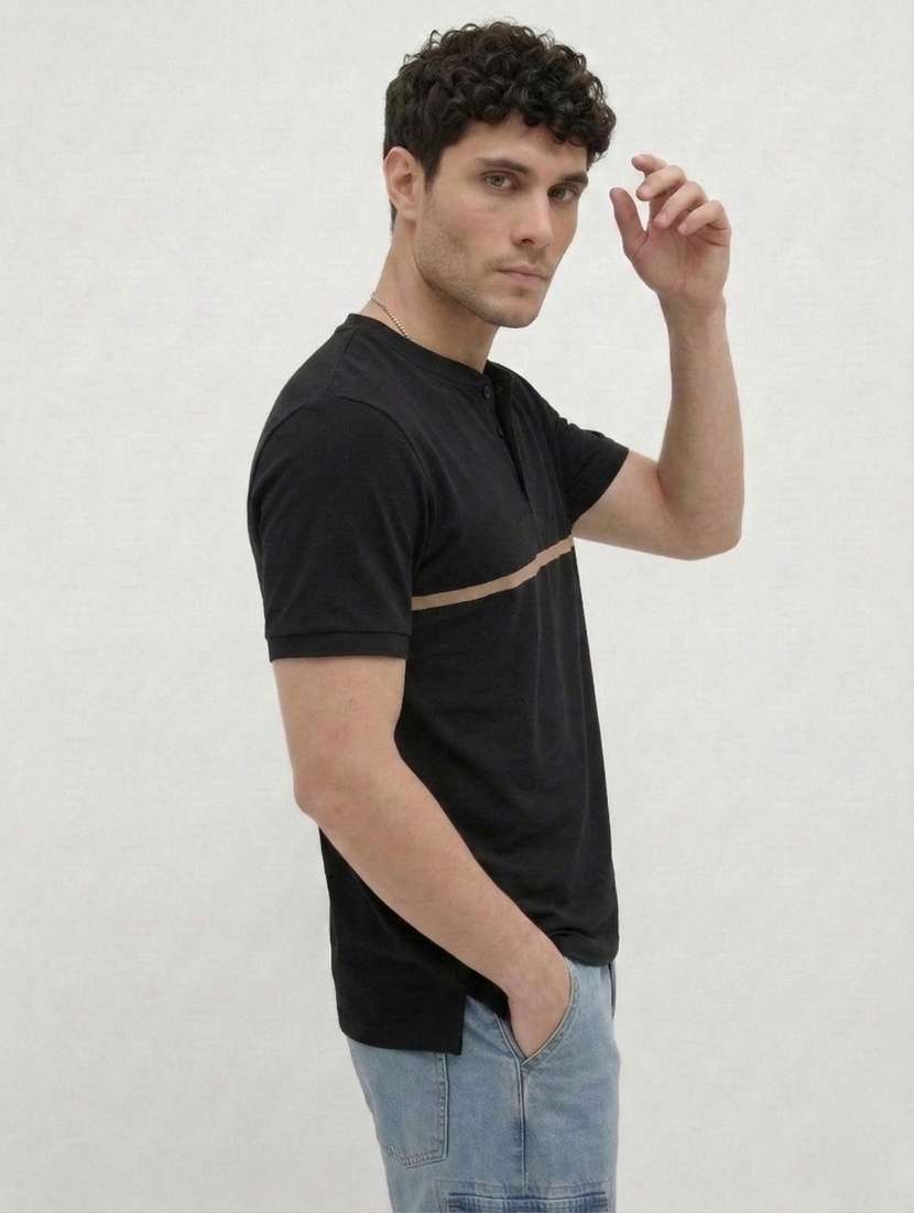 men solid short sleeve regular fit t-shirt - 22460837 -  Standard Image - 3