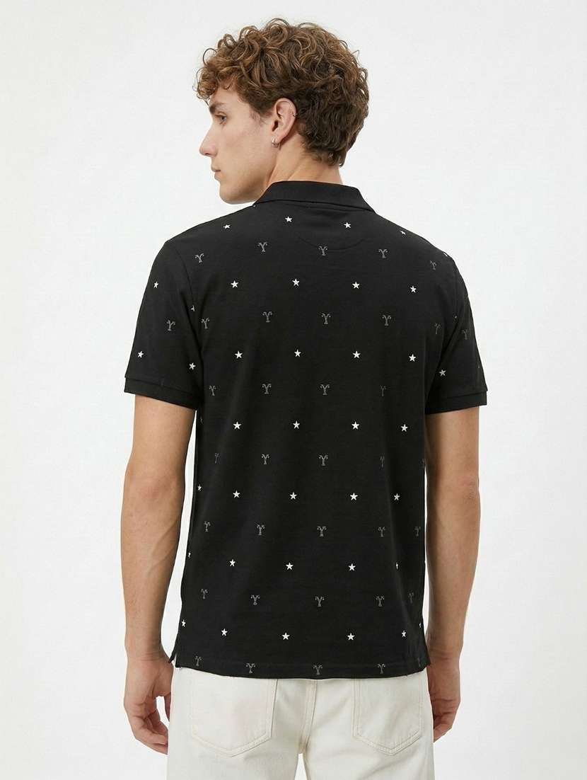 men printed short sleeve regular fit polo t-shirt - 22460840 -  Standard Image - 3