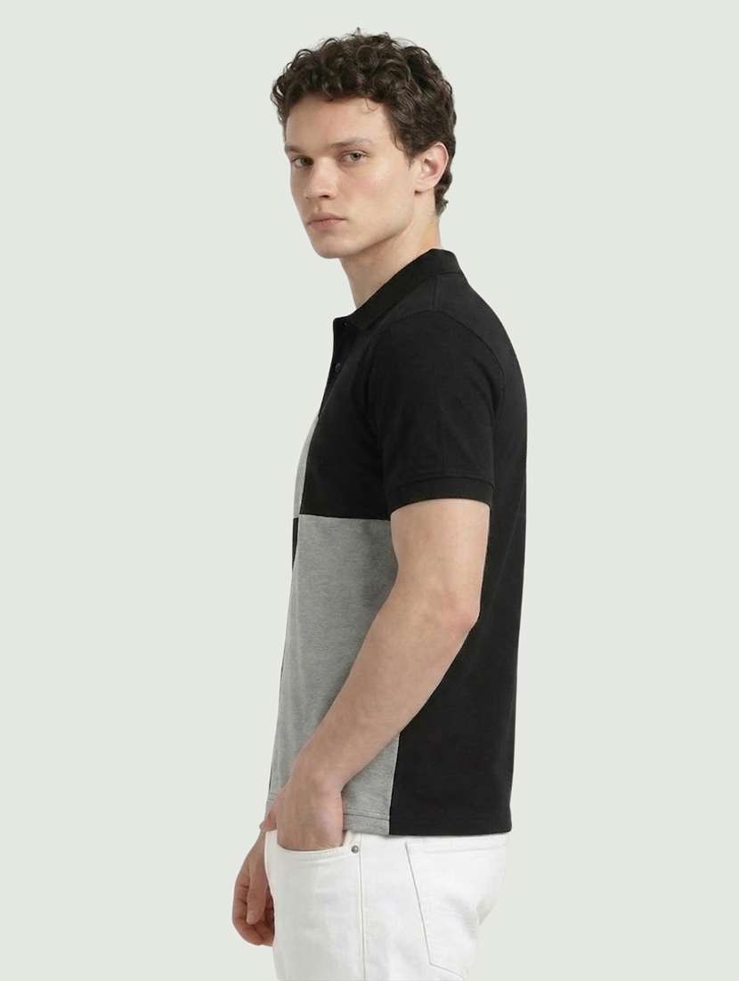 men color block short sleeve regular fit polo t-shirt - 22460844 -  Standard Image - 3