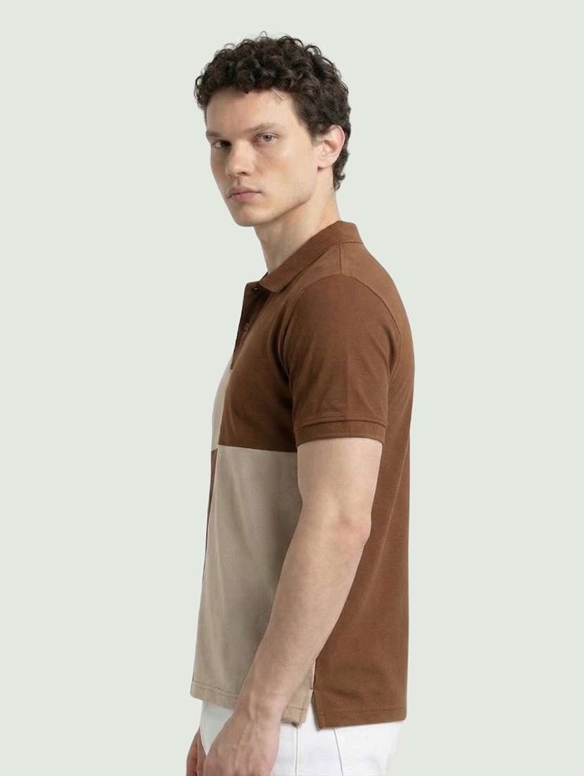 men color block short sleeve regular fit polo t-shirt - 22460845 -  Standard Image - 3