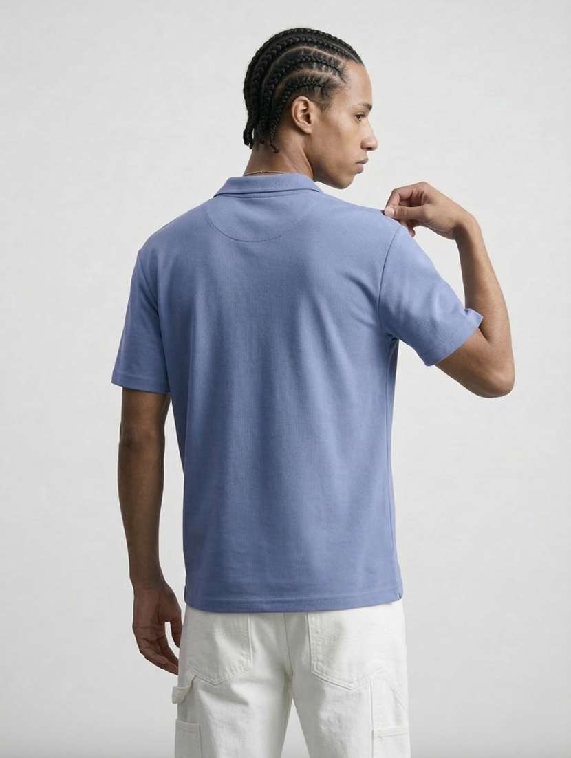 men striped short sleeve regular fit polo t-shirt - 22460856 -  Standard Image - 3