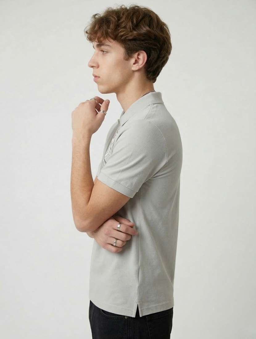 men printed short sleeve regular fit polo t-shirt - 22460858 -  Standard Image - 3