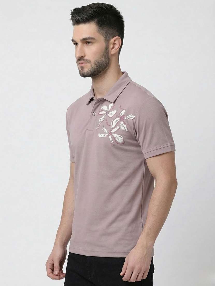 men printed short sleeve regular fit polo t-shirt - 22460859 -  Standard Image - 3