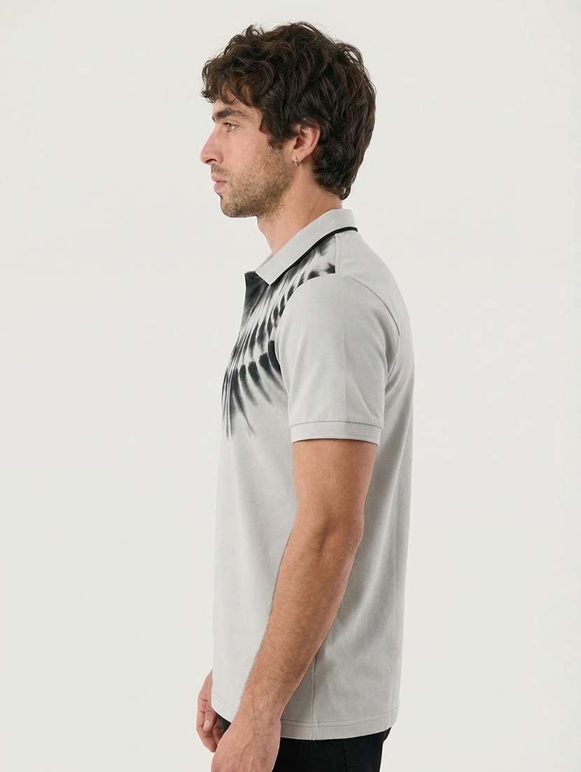men printed short sleeve regular fit polo t-shirt - 22460860 -  Standard Image - 3
