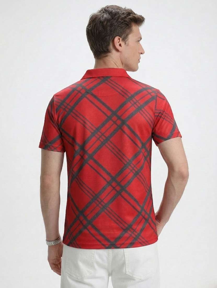 men printed short sleeve regular fit polo t-shirt - 22460912 -  Standard Image - 3