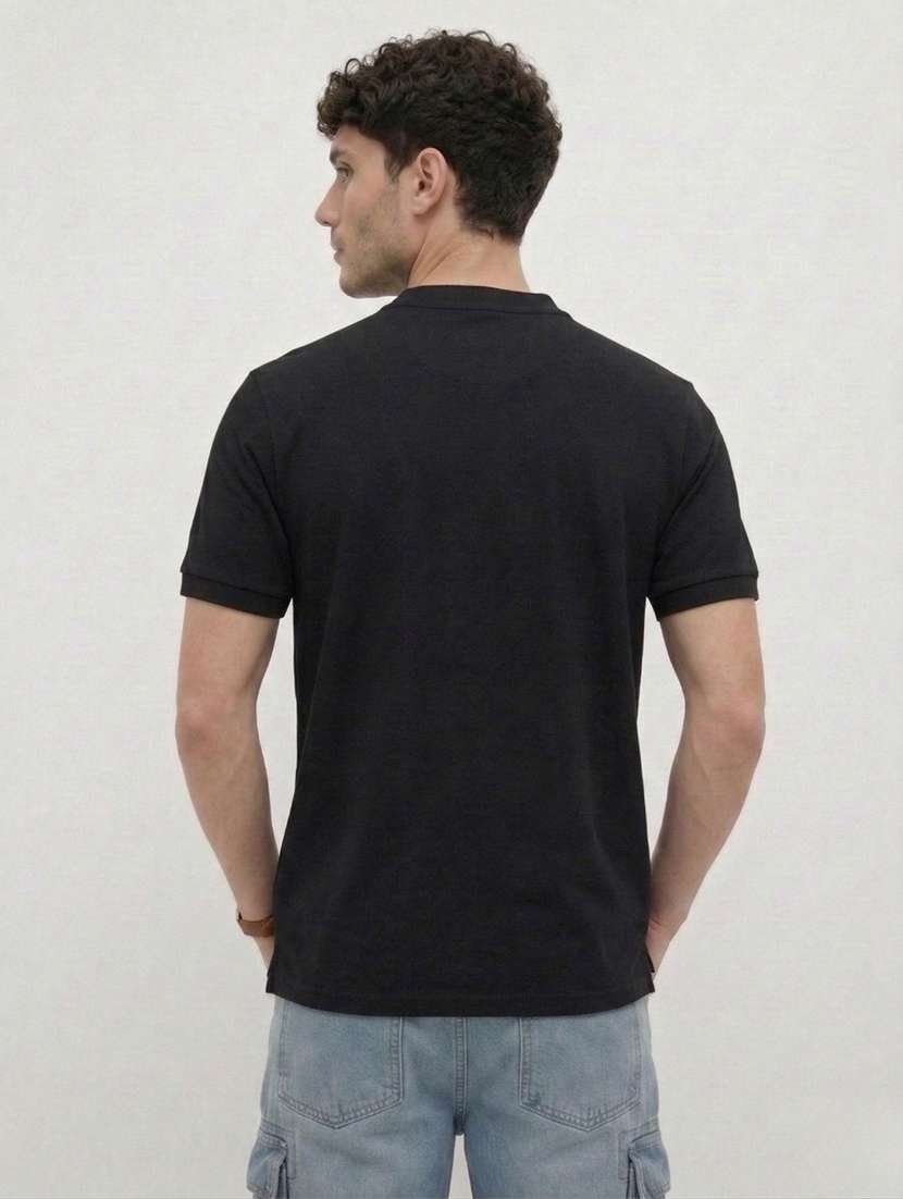 men solid short sleeve regular fit t-shirt - 22460917 -  Standard Image - 3