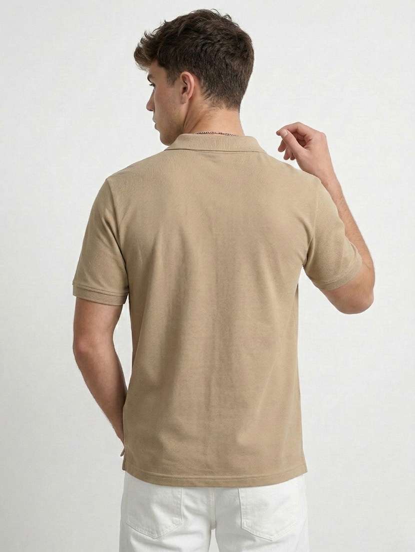 men striped short sleeve regular fit polo t-shirt - 22460930 -  Standard Image - 3