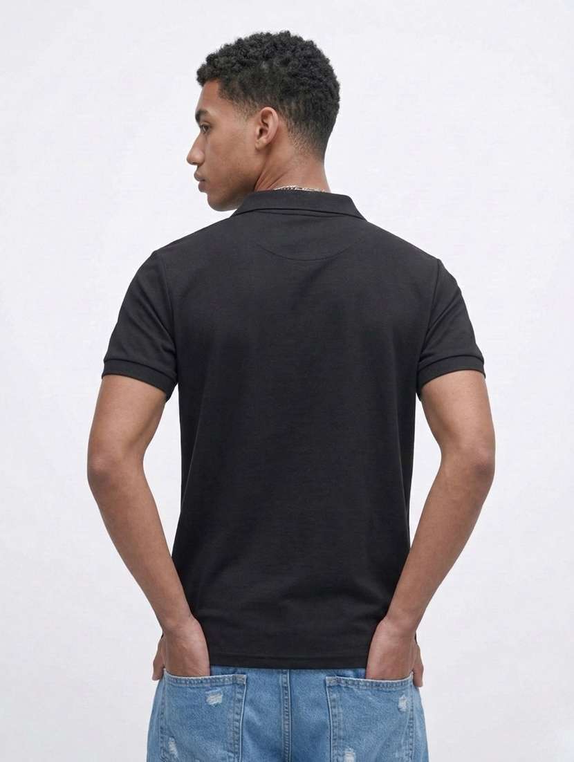 men striped short sleeve regular fit polo t-shirt - 22460934 -  Standard Image - 3