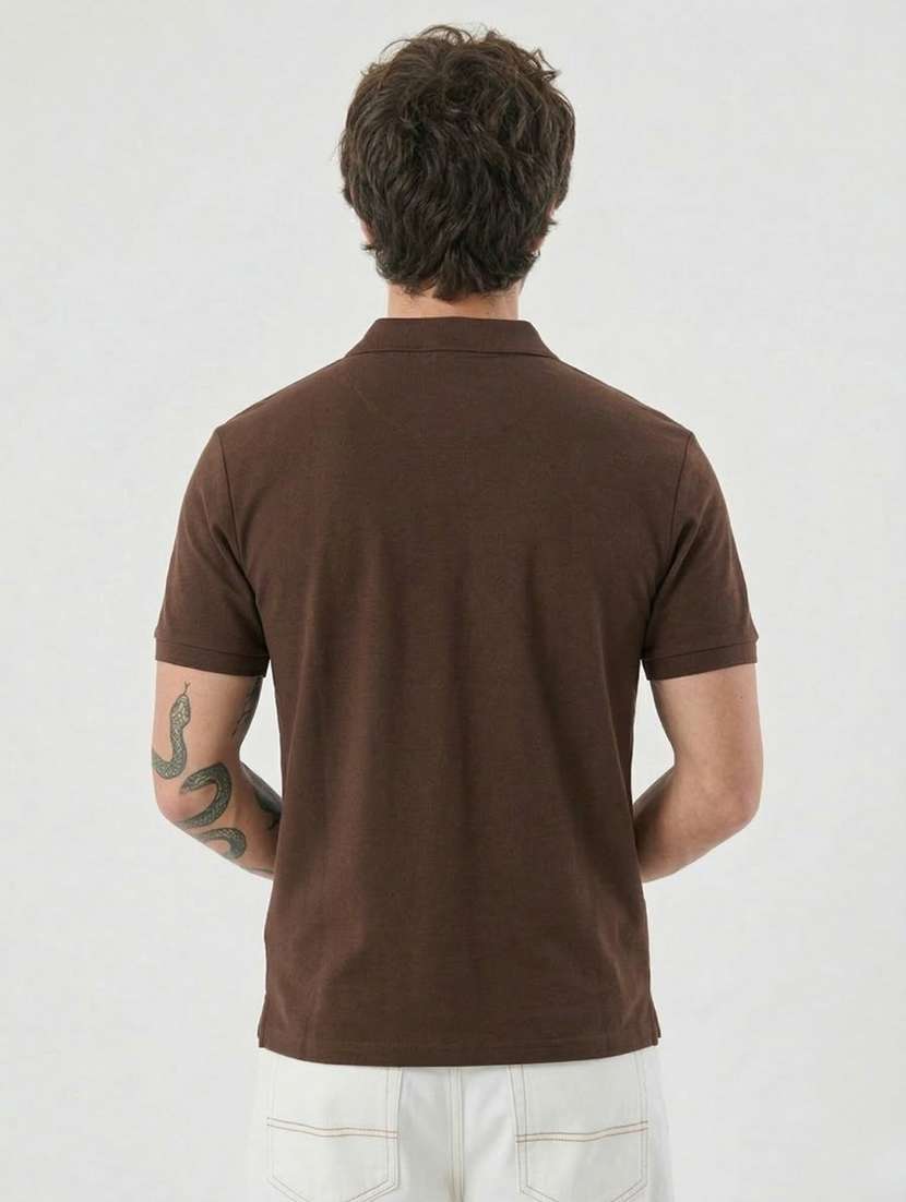 men striped short sleeve regular fit polo t-shirt - 22460935 -  Standard Image - 3
