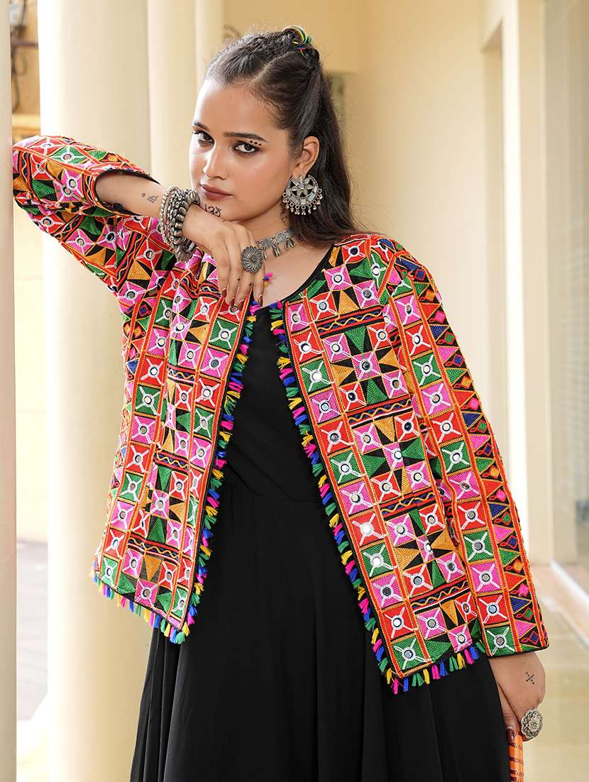 women black georgette flared kurti - 22460963 -  Standard Image - 5