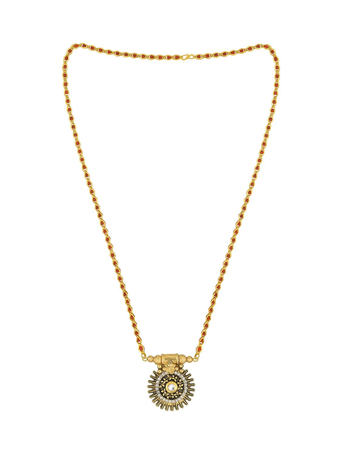 women gold beads mangalsutra - 22461018 -  Standard Image - 3