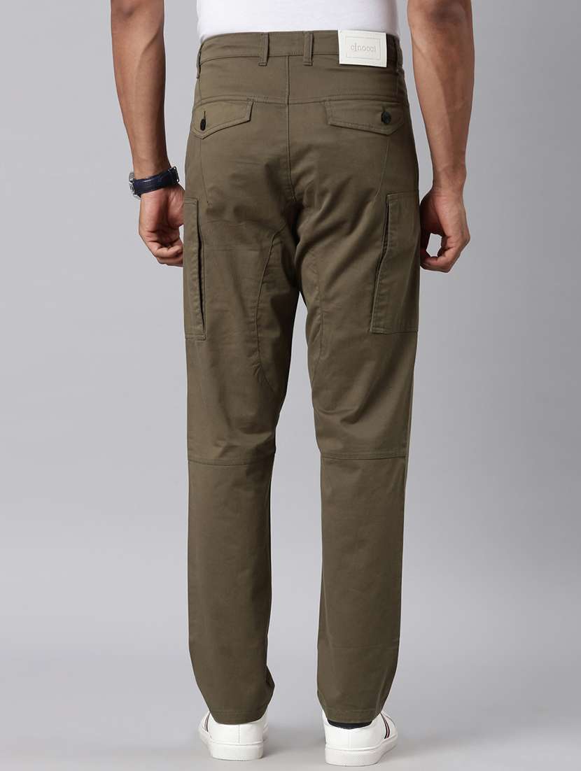 men solid mid rise regular fit cargo  - 22461033 -  Standard Image - 3