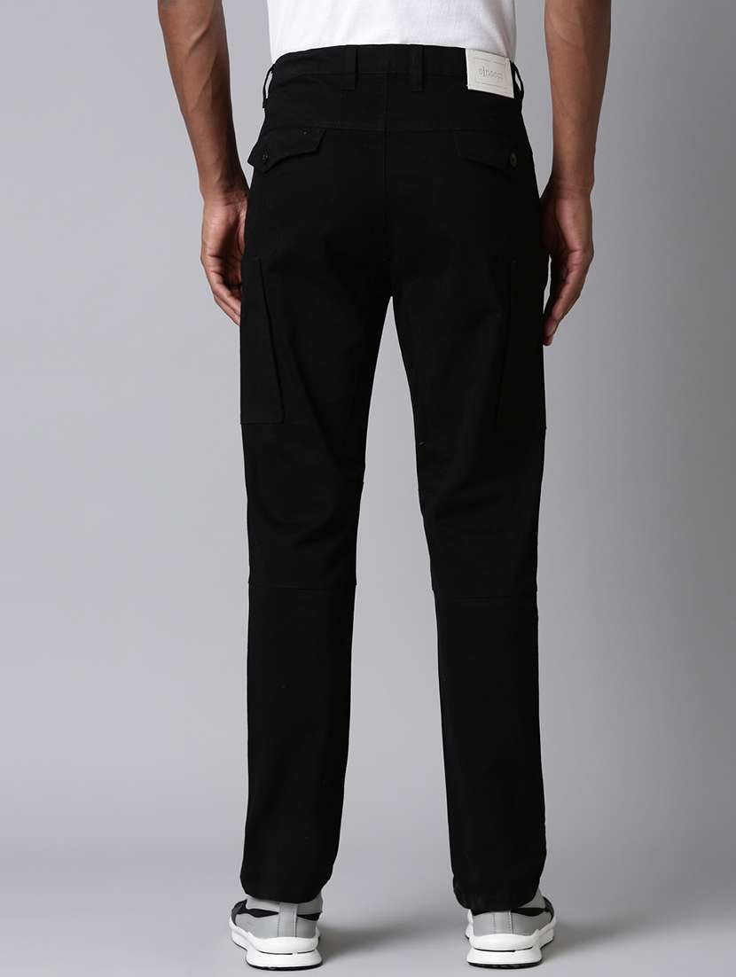 men solid mid rise regular fit cargo  - 22461034 -  Standard Image - 3