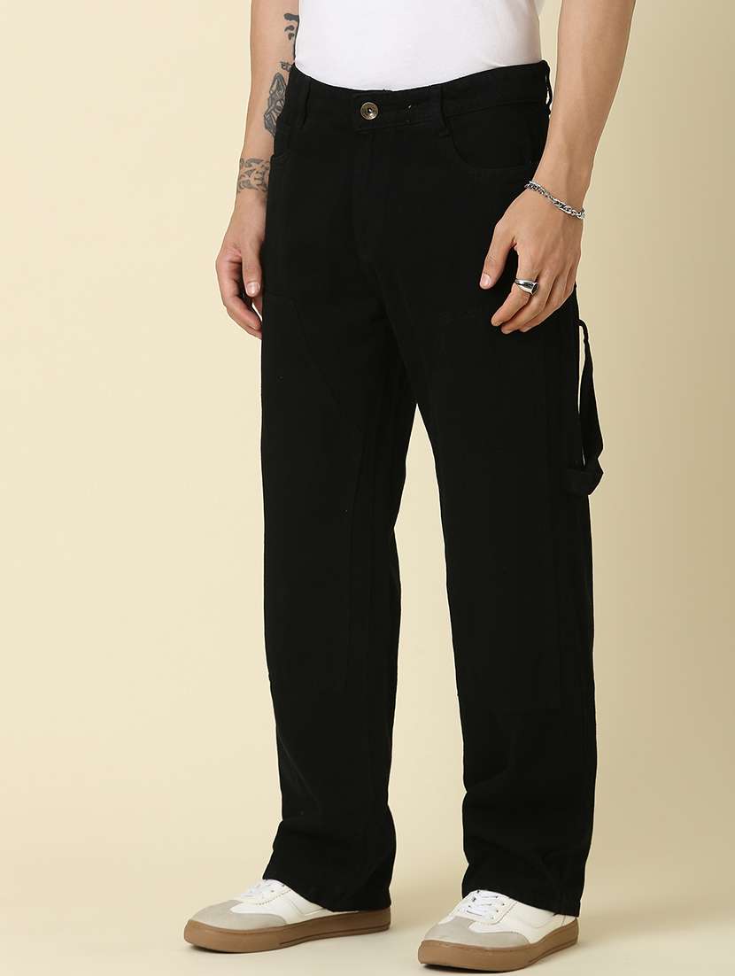 men plain mid rise full length straight jeans - 22461036 -  Standard Image - 5