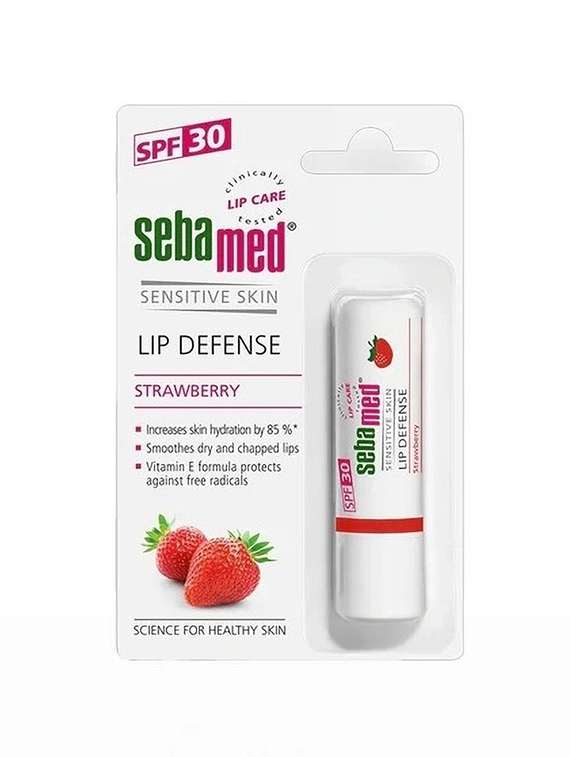 sebamed lip defense strawberry lip balm