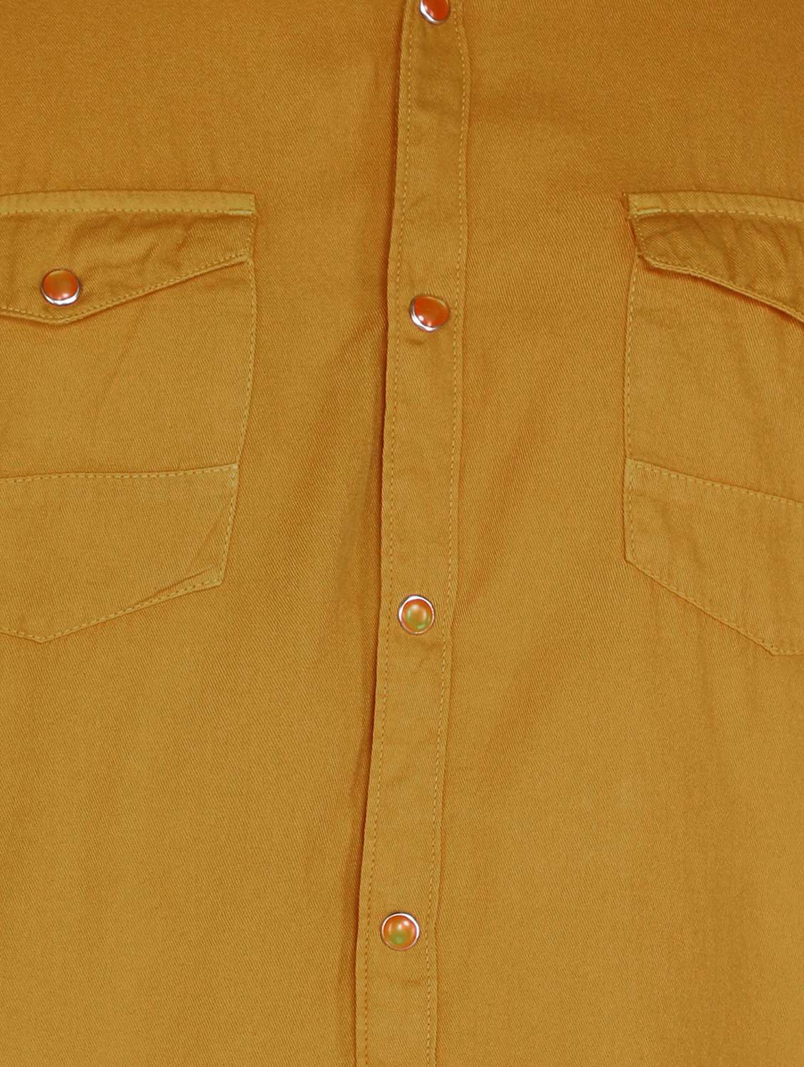 men mustard twill shacket - 22461094 -  Standard Image - 5