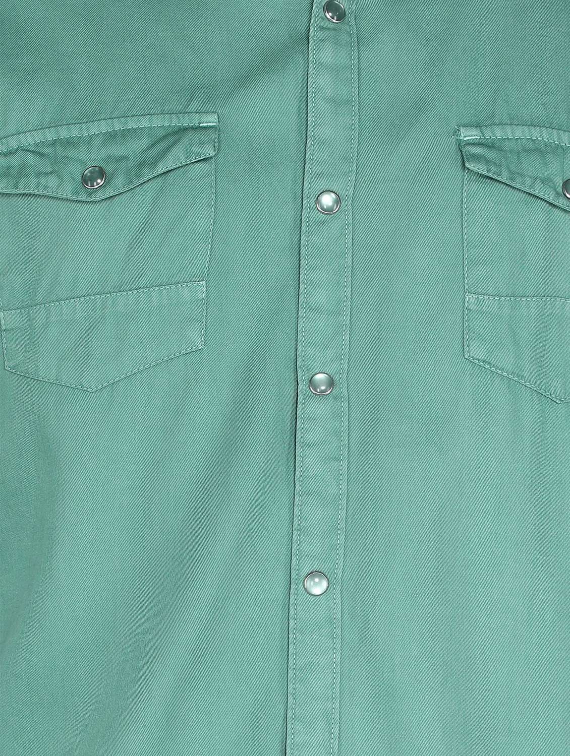 men sea green twill shirt  - 22461099 -  Standard Image - 5