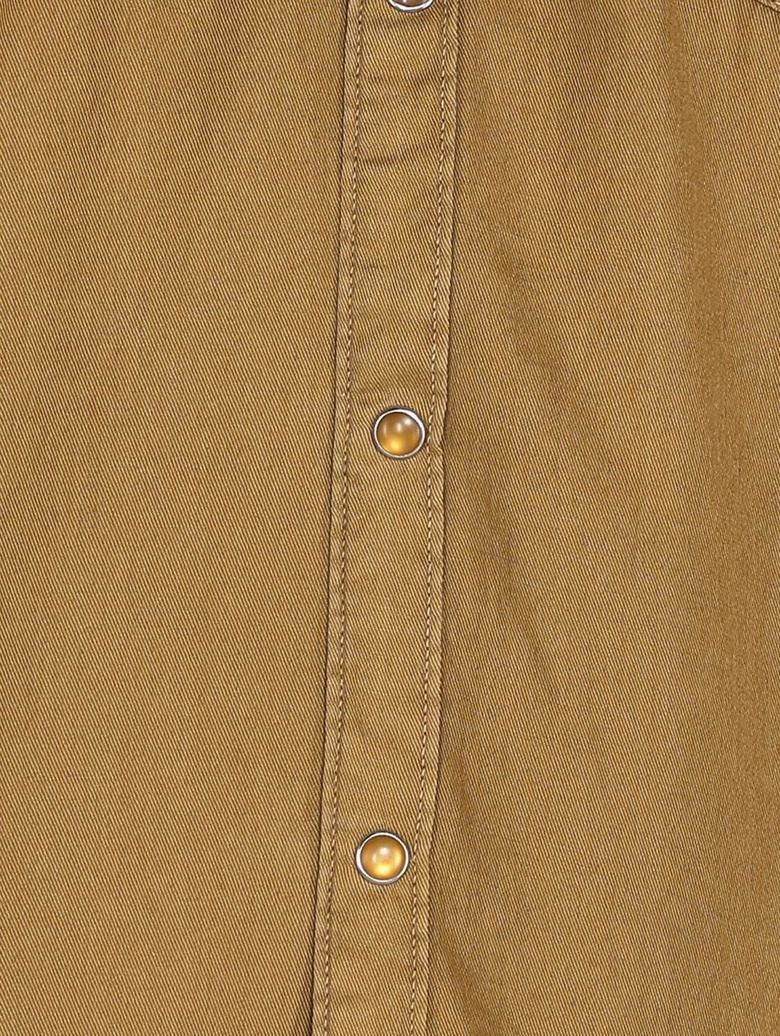 men brown twill shacket - 22461104 -  Standard Image - 5