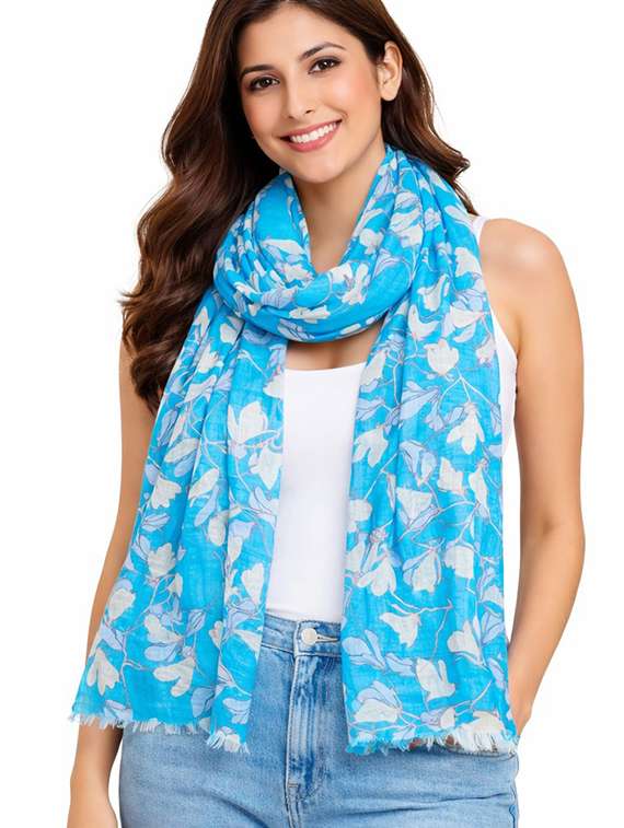 women floral printed scarf