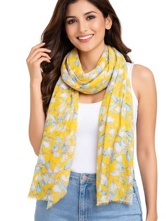 women floral printed scarf