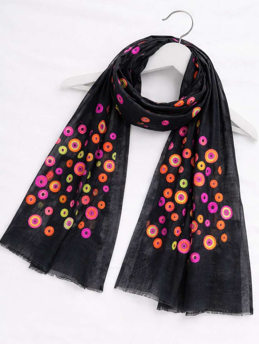women solid with work scarf - 22461196 -  Standard Image - 3