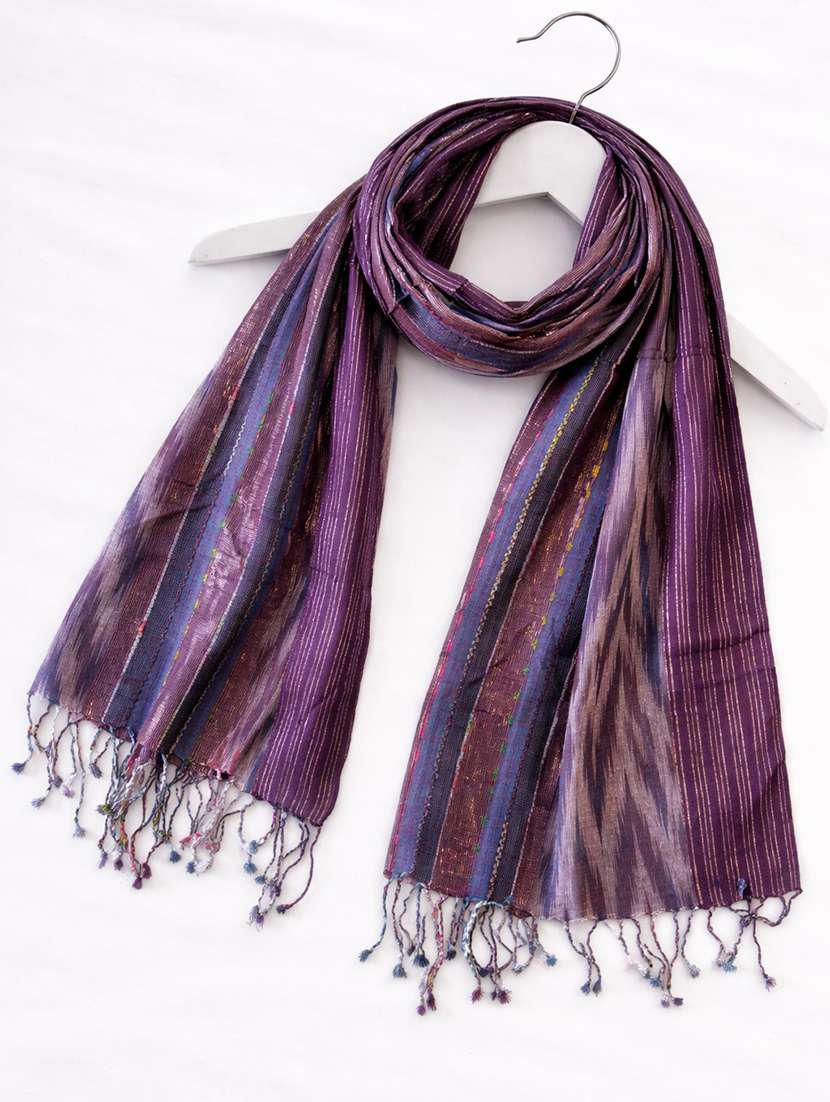 women purple viscose scarf - 22461222 -  Standard Image - 3