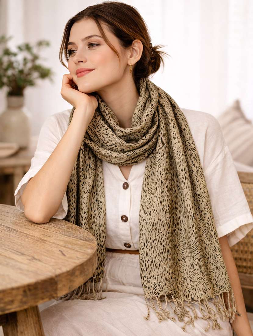 women printed viscose scarf