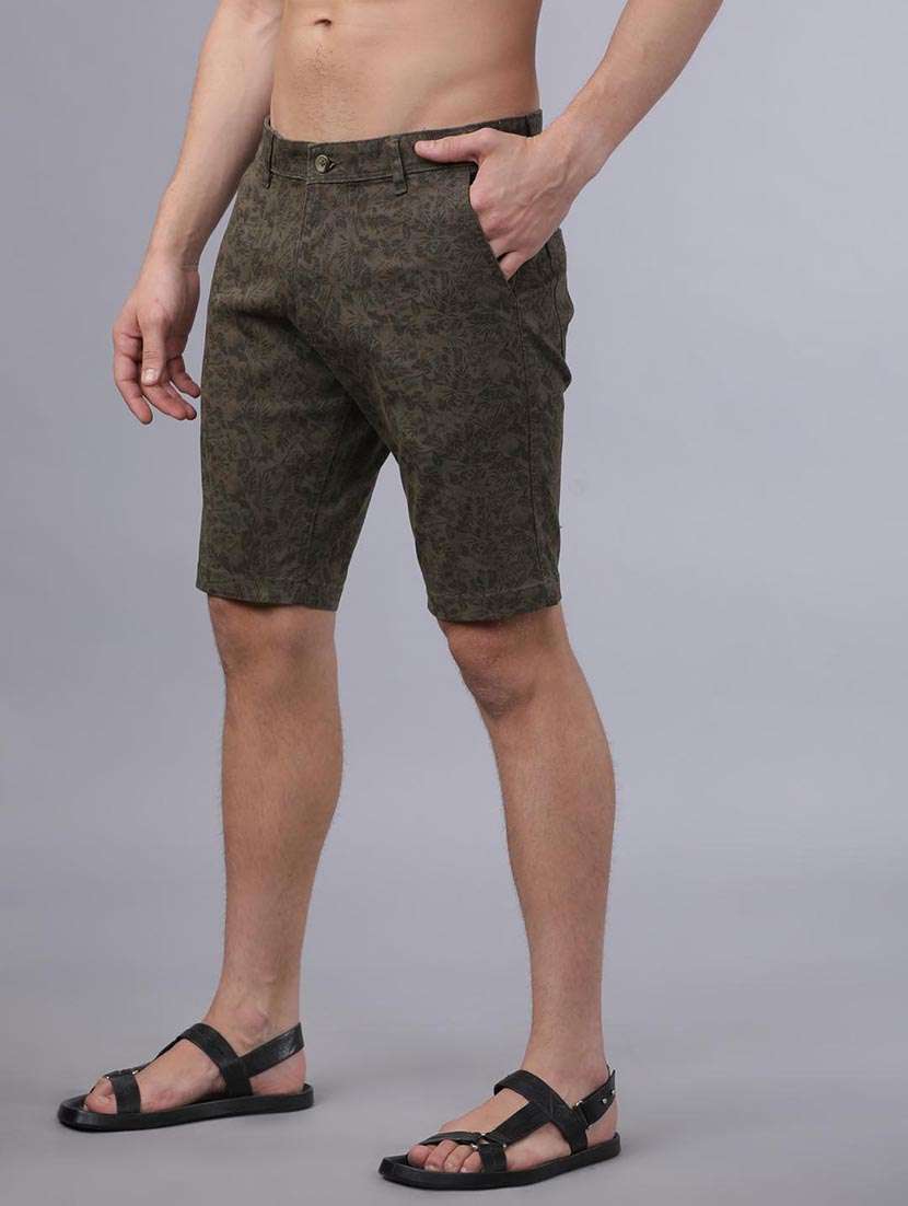 men printed mid rise regular fit shorts - 22462175 -  Standard Image - 3