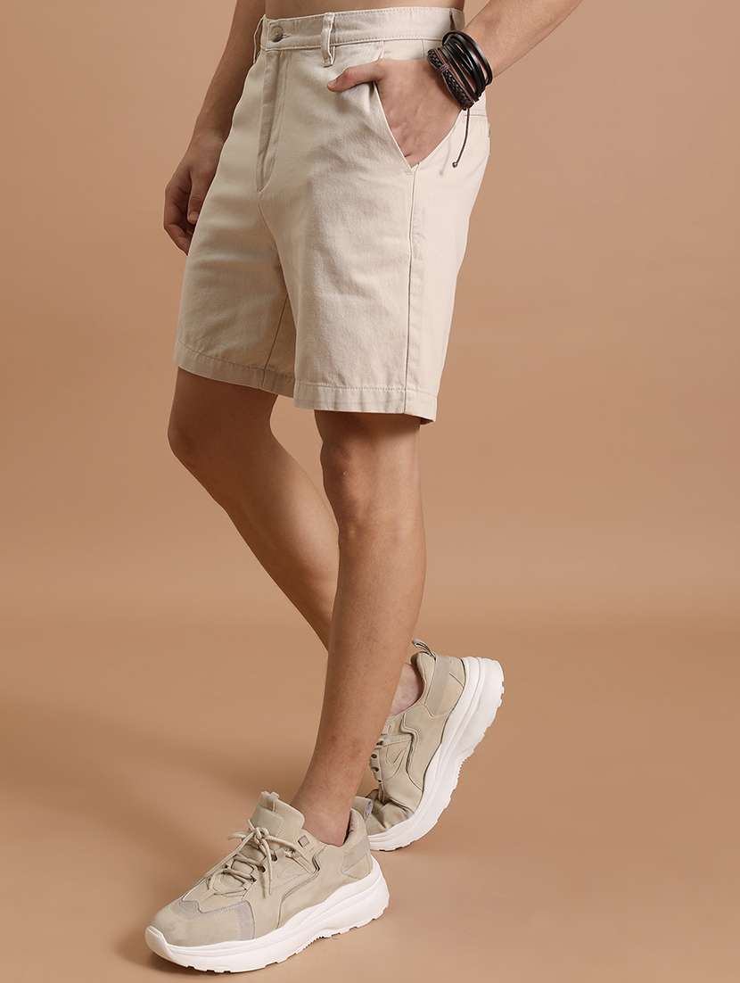 men solid mid rise regular fit shorts - 22462176 -  Standard Image - 3