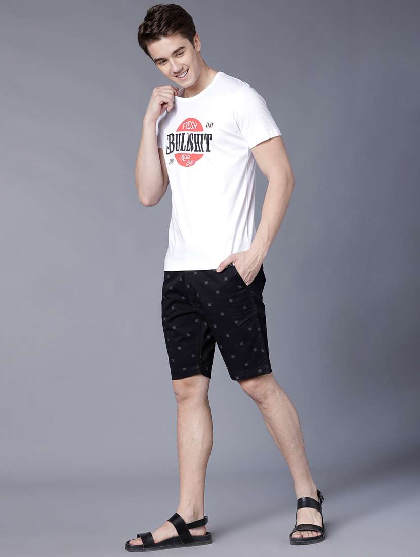 men printed mid rise regular fit shorts - 22462180 -  Standard Image - 5