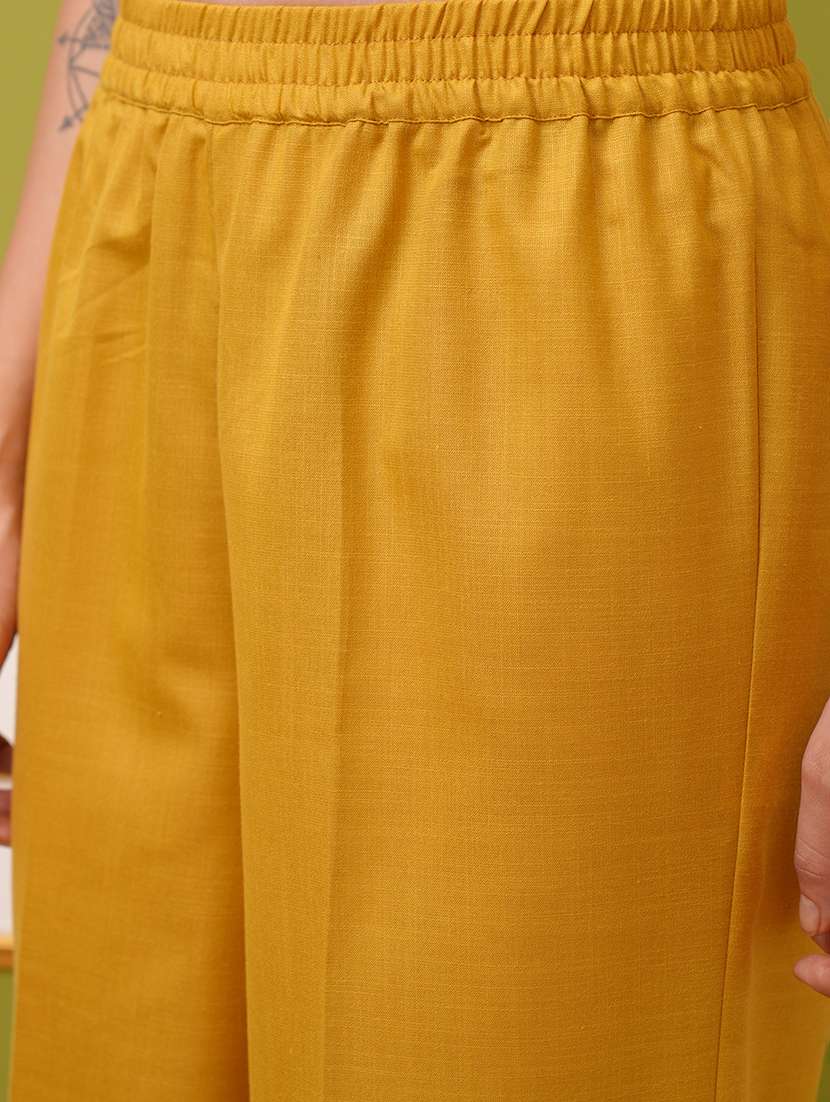 women yellow kurta palazzo set set - 22462199 -  Standard Image - 5