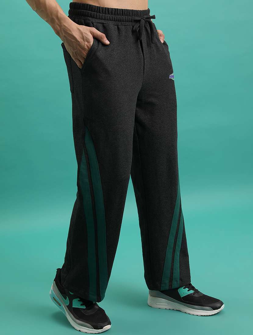men side taped mid rise full length track pant - 22462206 -  Standard Image - 3