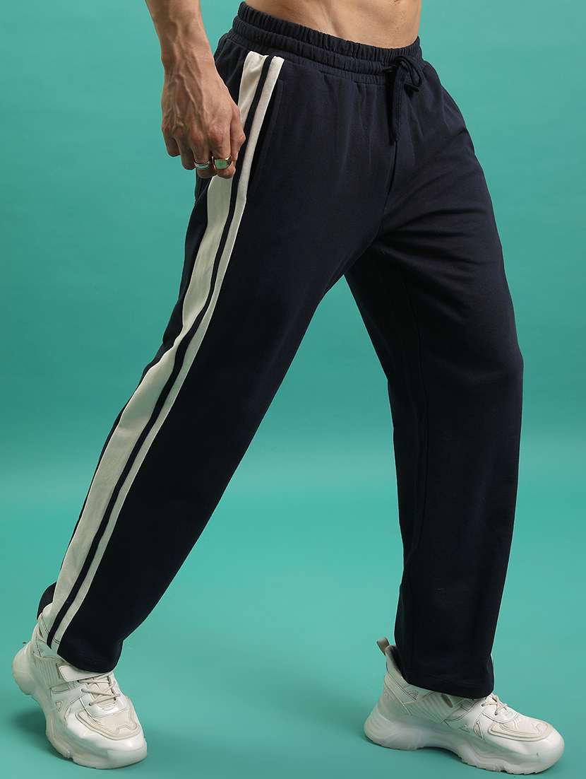 men side taped mid rise full length track pant - 22462208 -  Standard Image - 3
