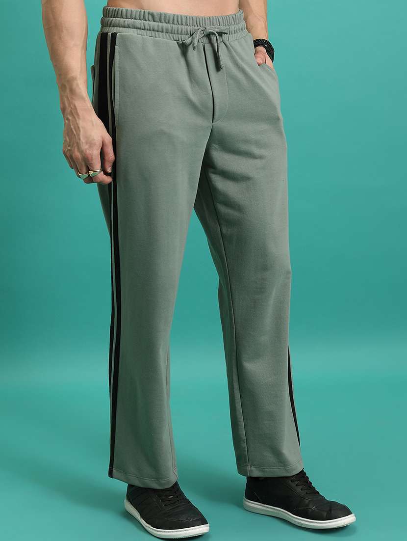 men side taped mid rise full length track pant - 22462209 -  Standard Image - 3