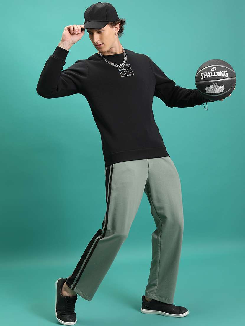 men side taped mid rise full length track pant - 22462209 -  Standard Image - 5